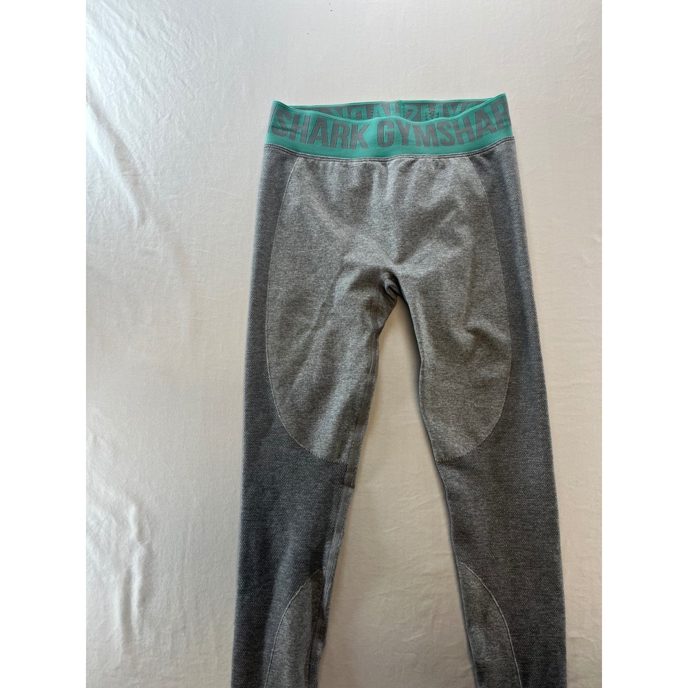 Gymshark Seamless High‎ Waisted Leggings Gray Teal Women's Size S - Picture 2 of 7